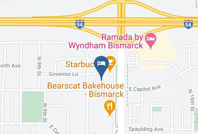 Burleigh - Super 8 By Wyndham Bismarck Maps