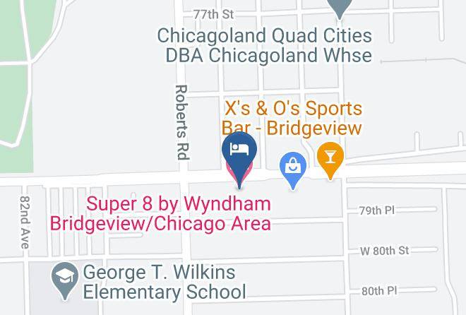 Super 8 By Wyndham Bridgeview Chicago Area Map