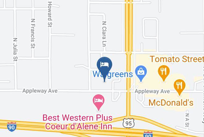 Super 8 By Wyndham Coeur D'alene Map