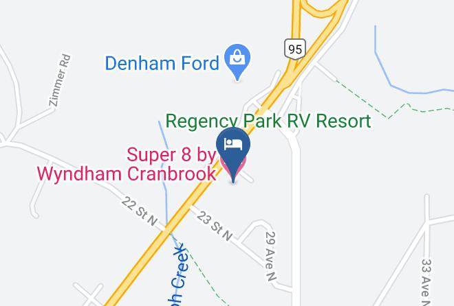 East Kootenay - Super 8 By Wyndham Cranbrook Maps