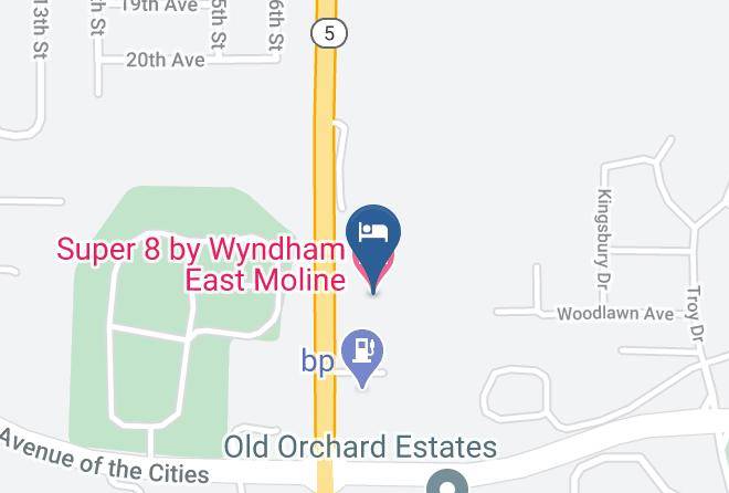 Rock Island - Super 8 By Wyndham East Moline Maps