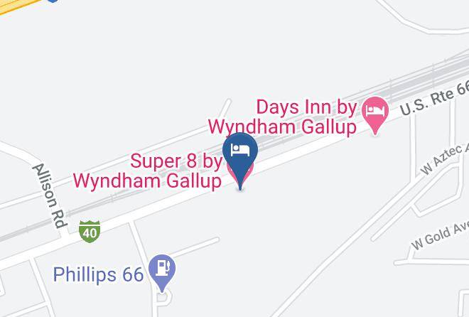 Super 8 By Wyndham Gallup Map