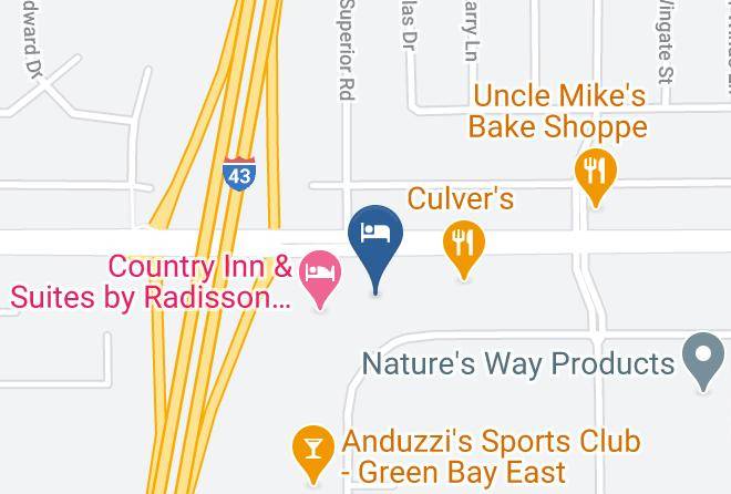 Brown - Super 8 By Wyndham Green Bay I 43 Bus Park Maps