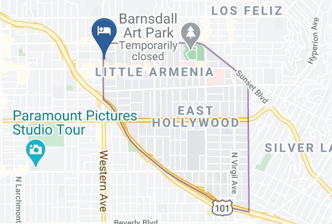 Los Angeles - Super 8 By Wyndham Hollywood La Area Maps