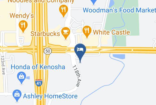 Super 8 By Wyndham Kenosha Pleasant Prairie Map