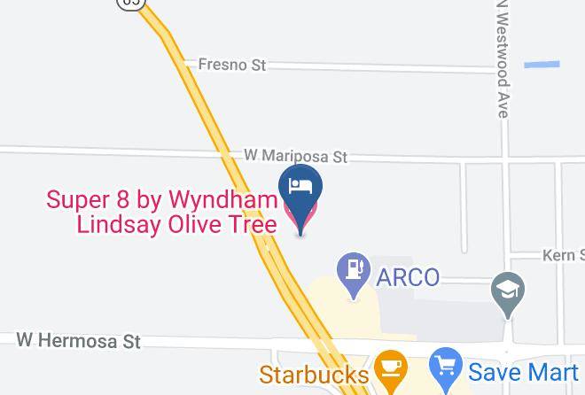 Tulare - Super 8 By Wyndham Lindsay Olive Tree Maps