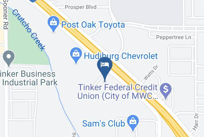 Oklahoma - Super 8 By Wyndham Midwest City Ok Maps