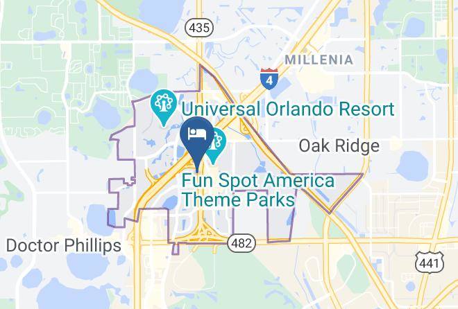 Wyndham Garden Orlando Universal I Drive Map