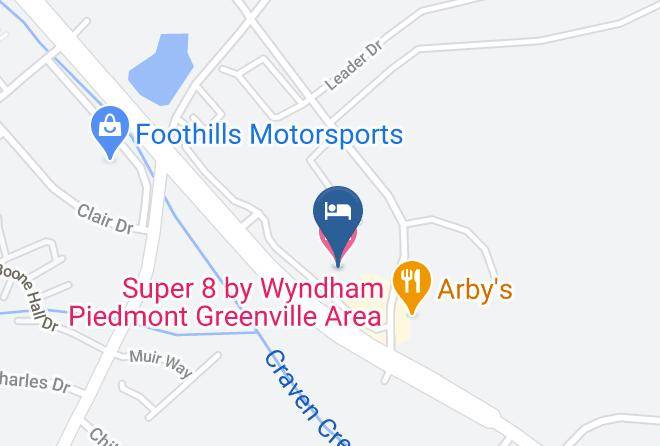 Super 8 By Wyndham Piedmont Greenville Area Map