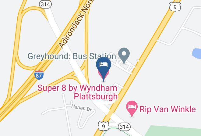 Clinton - Super 8 By Wyndham Plattsburgh Maps