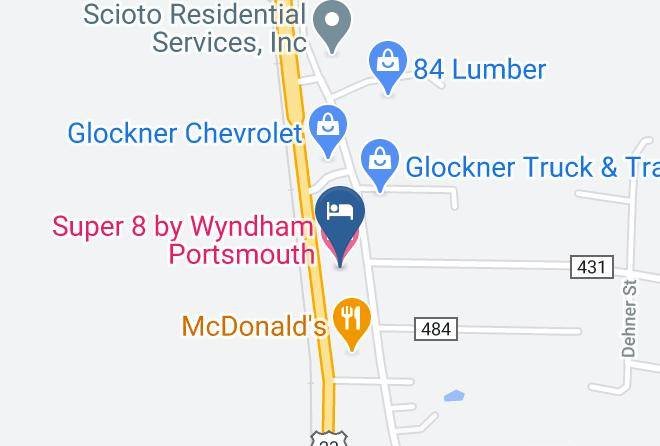 Scioto - Super 8 By Wyndham Portsmouth Maps