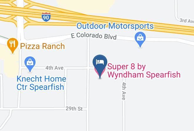 Super 8 By Wyndham Spearfish Map