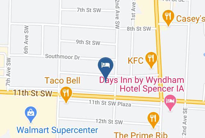 Super 8 By Wyndham Spencer Map