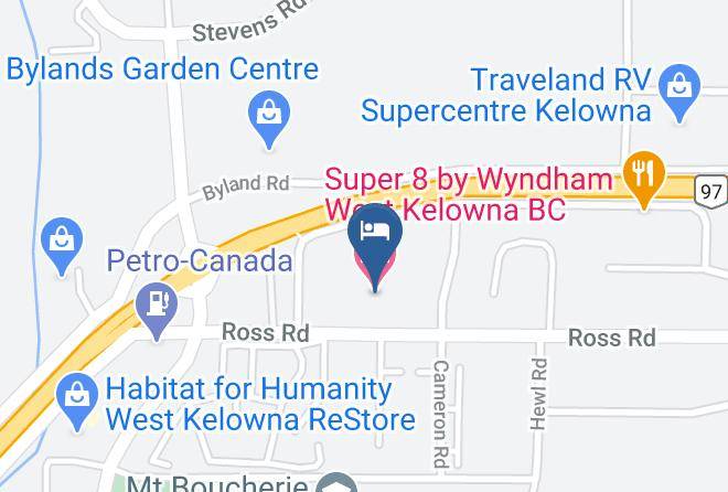 Central Okanagan - Super 8 By Wyndham West Kelowna Bc Maps