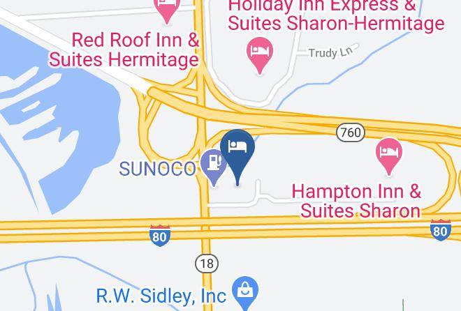 Mercer - Super 8 By Wyndham West Middlesex Sharon Area Maps