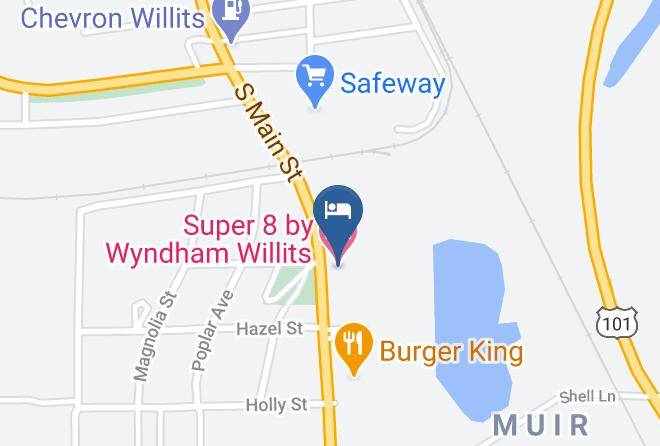 Mendocino - Super 8 By Wyndham Willits Maps