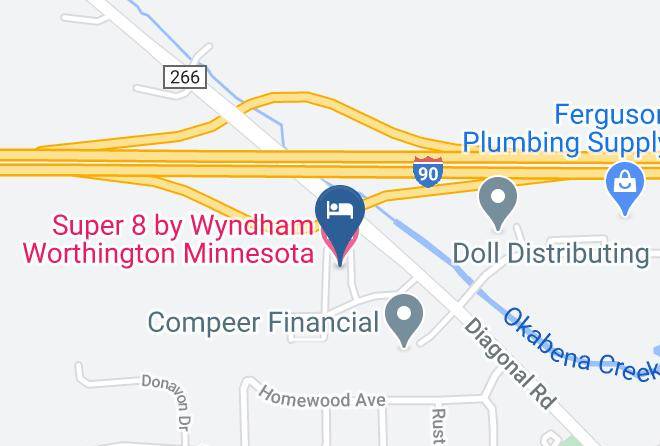 Super 8 By Wyndham Worthington Minnesota Map