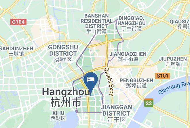 Hangzhou - Super 8 Hotel Hangzhou Bai Huo Da Lou Maps