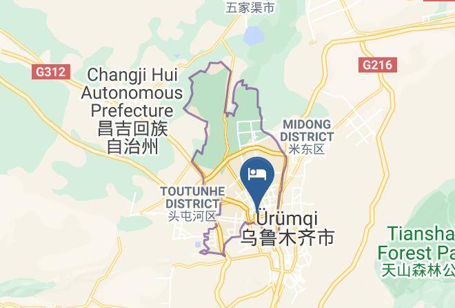 Urumqi - Super 8 Hotel Urumqi Ya Zhong Maps