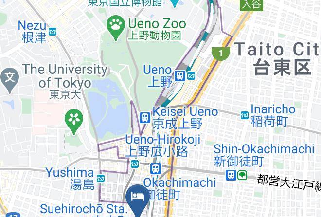 Taito Ward - Super Hotel Akihabara Suehiro Cho Maps