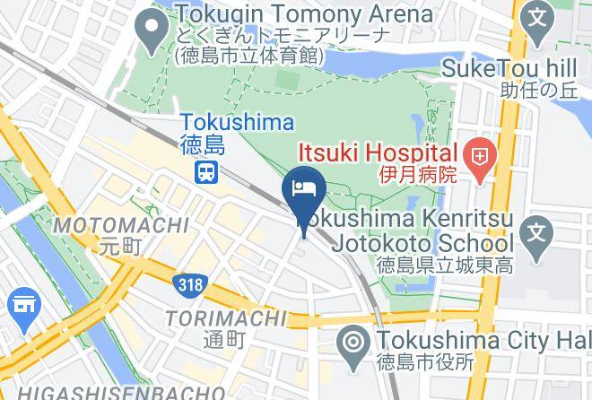 Tokushima City - Super Hotel Anan Shiyakushomae Maps