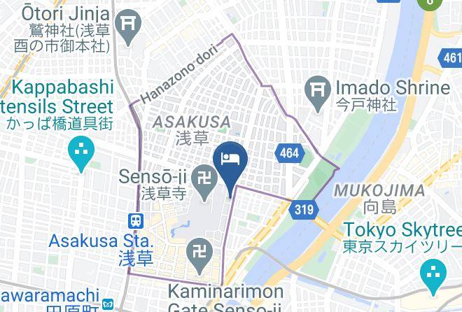Taito Ward - Super Hotel Asakusa Maps