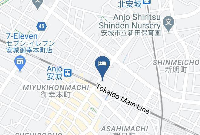 Anjo City - Super Hotel City Anjyo Maps