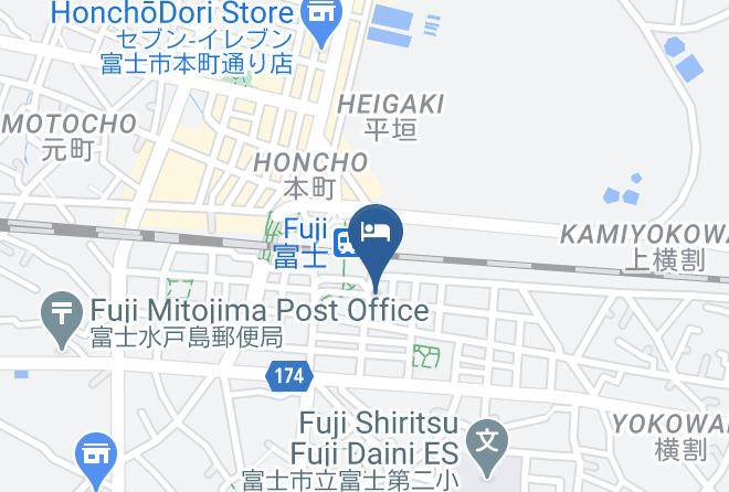 Fuji City - Super Hotel Jr Fuji Ekimae Kinenkan Maps