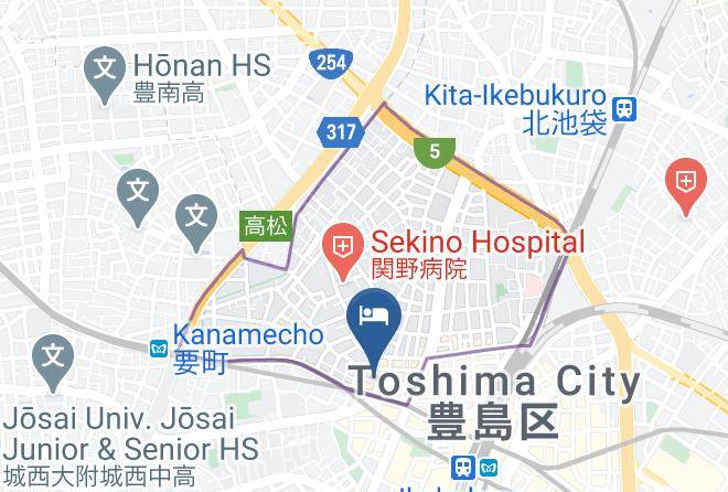 Toshima Ward - Super Hotel Jr Ikebukuro Nishiguchi Maps