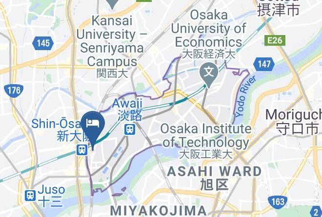 Osaka City Higashiyodogawa Ward - Super Hotel Jr Shin Osaka Higashiguchi Maps