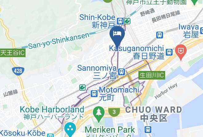 Kobe City Chuo Ward - Super Hotel Kobe Maps