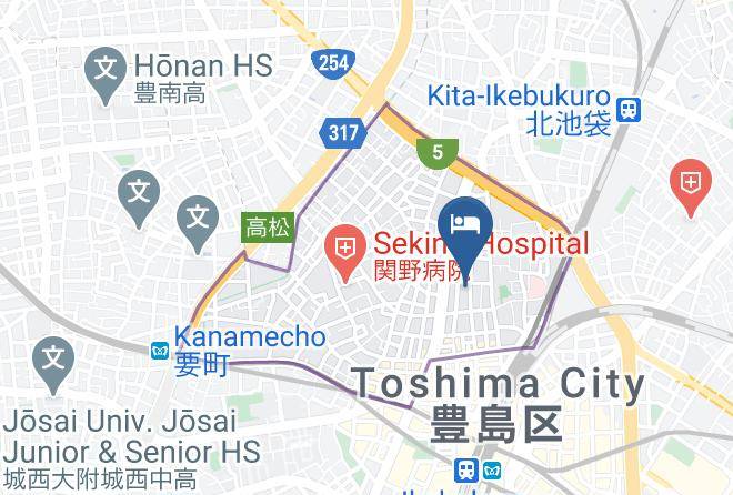 Toshima Ward - Super Hotel Lohas Ikebukuro Eki Kitaguchi Maps