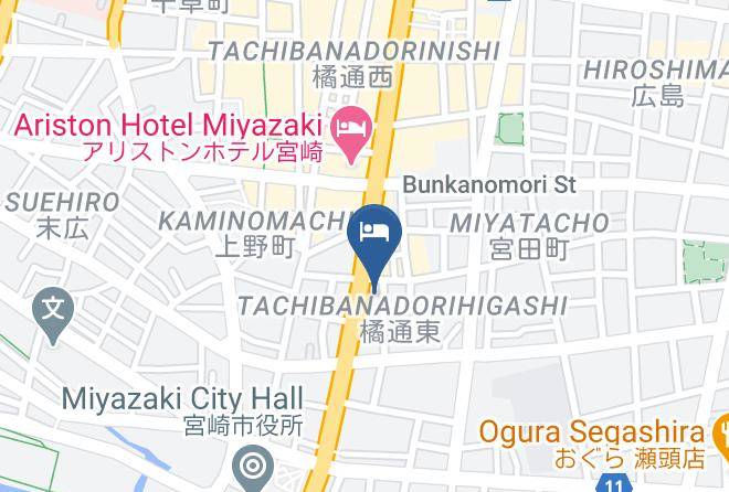Super Hotel Miyazaki Map