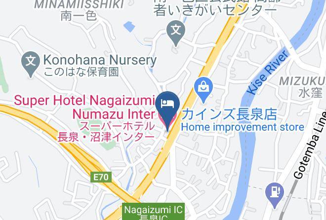Nagaizumi Townsunto District - Super Hotel Nagaizumi Numazu Inter Maps