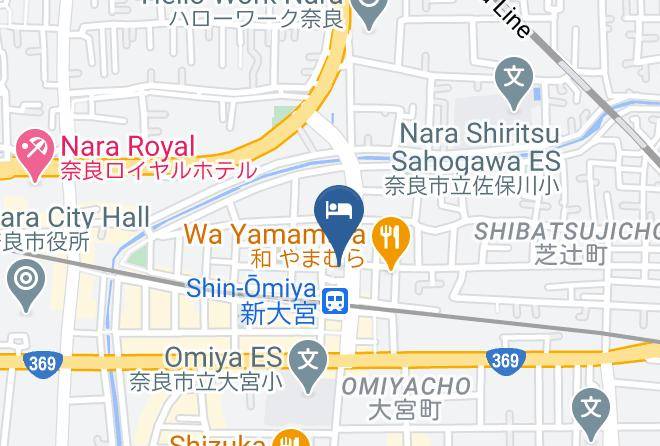 Nara City - Super Hotel Nara Shin Omiya Ekimae Maps