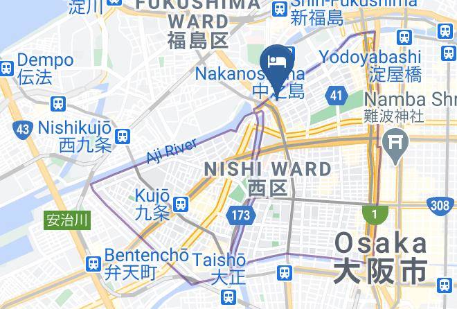 Osaka City Nishi Ward - Super Hotel Osaka Maps