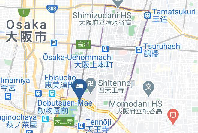 Osaka City Tennoji Ward - Super Hotel Osaka Tennoji Maps