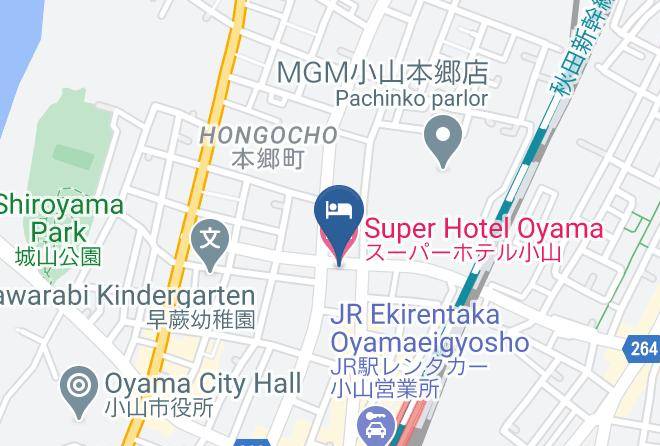 Oyama City - Super Hotel Oyama Maps