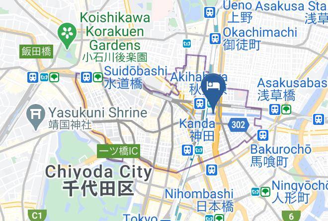 Chiyoda Ward - Super Hotel Premier Akihabara Maps