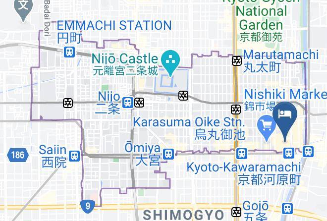 Kyoto City Nakagyo Ward - Super Hotel Shijyo Kawaramachi Maps