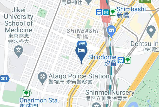 Minato Ward - Super Hotel Shinbashi Karasumoriguchi Maps
