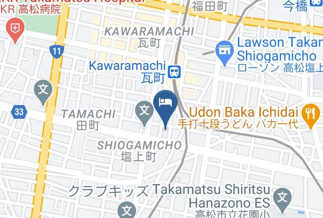 Takamatsu City - Super Hotel Takamatsu Kinenkan Maps