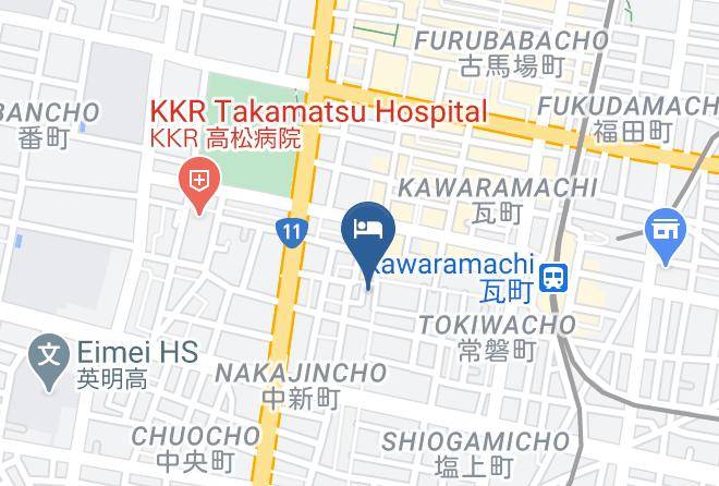 Takamatsu City - Super Hotel Takamatsu Tamachi Maps