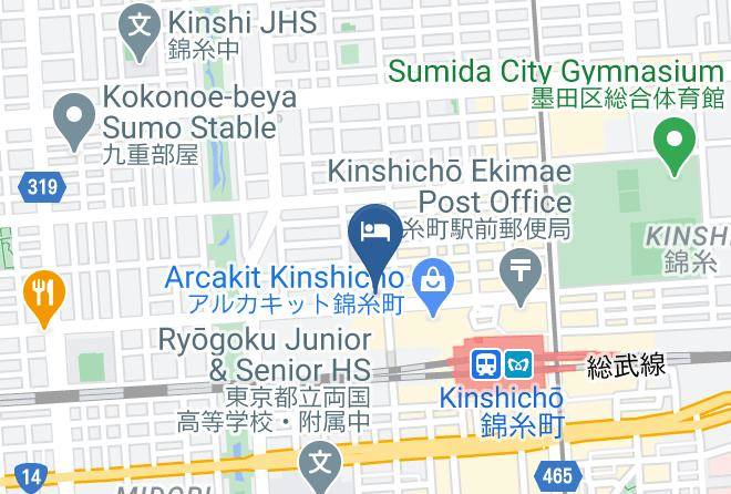 Sumida Ward - Super Hotel Tokyo Kinshicho Station Front Maps