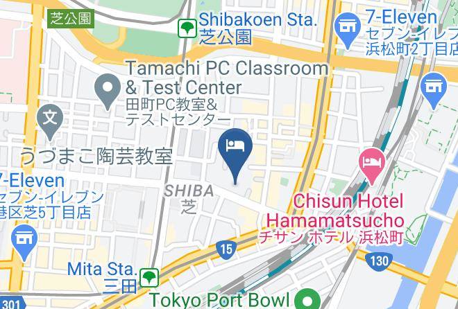 Minato Ward - Super Hotel Tokyo Shiba Maps