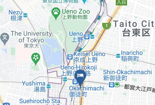 Taito Ward - Super Hotel Ueno Okachimachi Maps