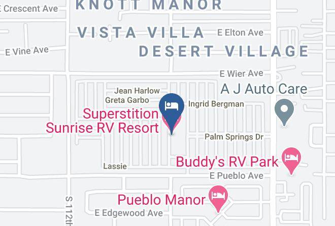 Maricopa - Superstition Sunrise Rv Resort Maps