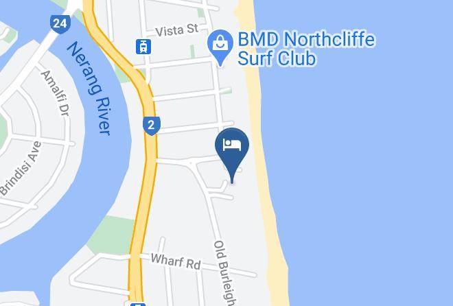 Surfers Aquarius On The Beach Map