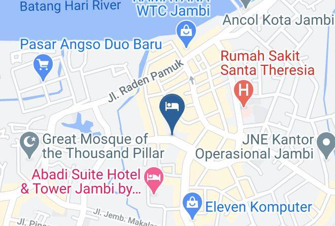 Kota Jambi - Surya Hotel Maps