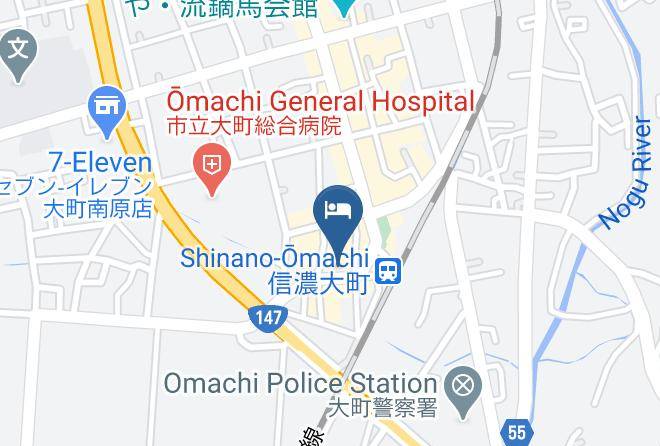 Omachi City - Susobanakyo Hot Spring Uroikan Maps